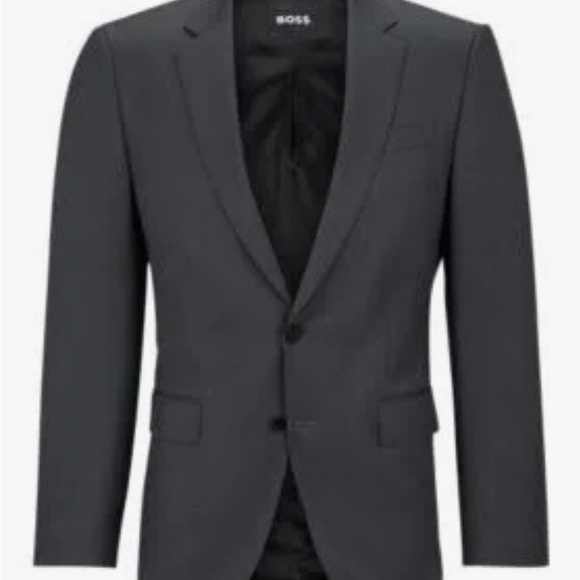 Hugo Boss 100% virgin wool men’s suit jacket size 38S 2button dark gray - Picture 12 of 16